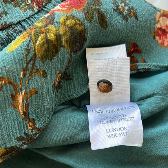 Paige Tamera Dress Fog Blue Multi Silk | Large - Picture 9 of 9